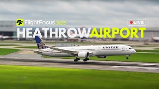 Heathrow Airport Live  Gusty Friday 05th April 2024 [upl. by Calise]