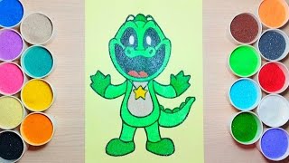 Draw and Coloring Poppy Playtime Chapter 3  Crocky Rocky  Fan Made Smiling Critters Sand Painting [upl. by Aikemot124]