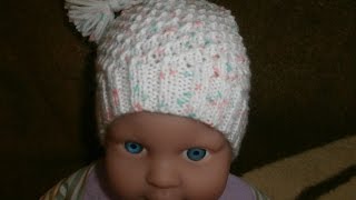 DIY  tuto tricot facile bonnet bébé layette [upl. by Fisher561]