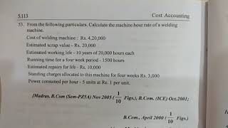 Cost accounting machine hour rate 3 [upl. by Iur]