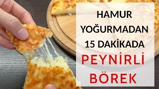 PİŞME SÜRESİ İLE BİRLİKTE 15 DAKİKADA PEYNİRLİ BÖREK TARİFİ TAVADA PRATİK BÖREK TARİFİ [upl. by Reinal778]