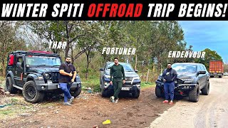 GANGSTER ENDEAVOUR vs GANGSTER THAR 🔥😳 EPIC ROAD TRIP BEGINS  WINTER SPITI  EP1 [upl. by Ecnaret154]