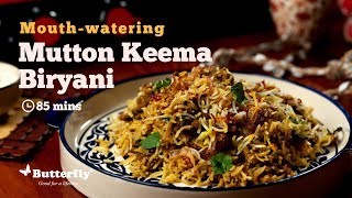 Mutton Keema Biryani  Mutton Mince Biryani  Andhra Biryani  Biryani Recipes  Cookd [upl. by Lewie]