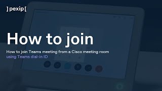 Pexip tutorial How to join Teams meeting from a Cisco meeting room using Teams dialin ID [upl. by Aneeuqal]