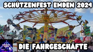 Schützenfest Emden 2024  Alle Fahrgeschäfte im Überblick [upl. by Yerok514]