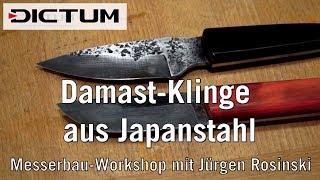 DamastKlinge aus Japanstahl 2  Messergriffe und Finishing  DICTUM Kursimpressionen [upl. by Malinda]