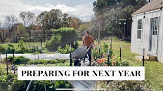 FALL CLEANUP prepare your garden for another season  Notill gardening [upl. by Nylhtiak]