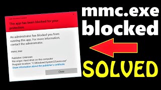 mmcexe blocked Windows 10 Fix English How to fix sisetupexe blocked Windows 10 [upl. by Atived]