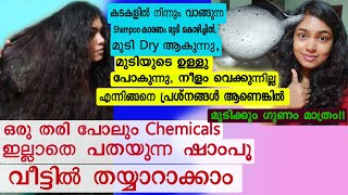 Homemade Herbal Shampoo For Faster Hair Growth in Malayalam Remove Oil dirt and Dandruff Fast [upl. by Nereus]