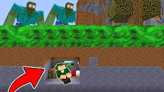 BASE 100 SEGURA CONTRA TSUNAM TÓXICO DE ZUMBIS NO MINECRAFT [upl. by Enogitna]