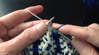 Catching Floats at Edges in Stranded Knitting Worked Flat [upl. by Smail361]