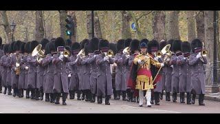 Remembrance Sunday 2014 London The Military Bands [upl. by Orutra73]