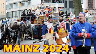 ROSENMONTAGSZUG MAINZ 2024  Karneval Mainz 2024 [upl. by Anairotciv]