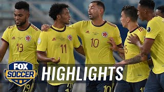 Colombia holds off Ecuador 10 thanks to Cardonas 1st half goal  2021 Copa América Highlights [upl. by Llywellyn]