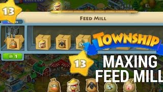 TOWNSHIP GAMEPLAY MAXING FEED MILL TO LEVEL 13 [upl. by Garratt]