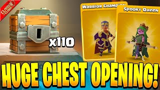 Opening 110 Treasure Chests in Clash of Clans [upl. by Huskey]