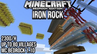 Iron Rock 80 Village 2300h MCBE 110 Iron Farm  Bedrock History 1 [upl. by Ramoj]