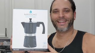 GROSCHE Milano Stovetop Espresso Maker Review [upl. by Jakob]