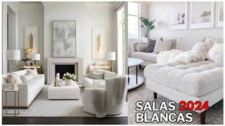 70 Salas Modernas Blancas 👌  Tendencias En Diseño De Interiores [upl. by Aisiram867]