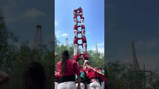 4de8 dels Castellers de Barcelona al Poblenou [upl. by Eigla]