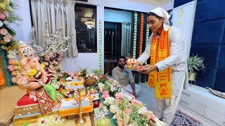 GANPATI STHAPANA PUJA I MANGAL MURTI STAPNA I Rohit Zinjurke I Reactionboi [upl. by Nert2]