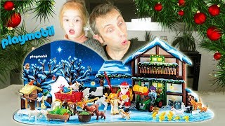 Calendrier de lAvent Playmobil 2017  Ferme et Père Noël On ouvre tout le même jour  Unboxing [upl. by Fay]