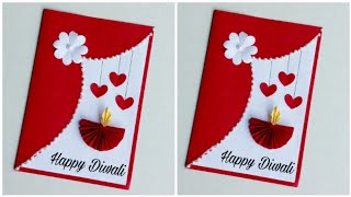 DIY Diwali Greeting Card  Handmade Diwali card making ideas  How to make greeting card for Diwali [upl. by Loni]