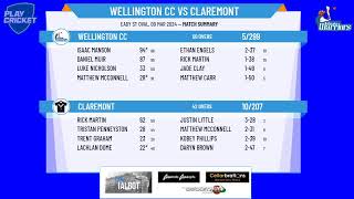 KFC Southern CA  KFC SCA 1st Grade  Qualifying Final 2  Wellington CC v Claremont [upl. by Remmer]