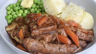 TRADITIONAL SCOTTISH STEWED SAUSAGE WITH LINKS AND SQUARE [upl. by Ameg346]