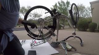 Achterwiel  achterband fiets vervangen Replace rear tire on bicycle 20 [upl. by Sellma]