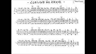 SCOTLAND THE BRAVE  Snare Drum Score [upl. by Dimitri]