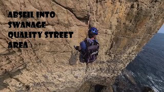 Sea cliff abseil at Swanage Quality street area [upl. by Ardy363]