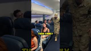 Military Husband Surprise On Airplane deepseafly shorts [upl. by Diarmit]