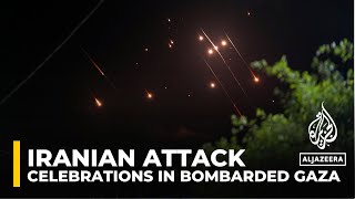 Iranian attack met with celebrations in besieged and bombarded Gaza AJE correspondent [upl. by Nairadas]