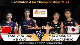 JIANG Zhen Bang WEI Ya Xin vs Yuta WATANABE Arisa HIGASHINO  Badminton Asia Championships 2024 [upl. by Menken]