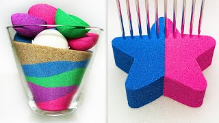 Very Satisfying and Relaxing Compilation 295 Kinetic Sand ASMR [upl. by Cilka]