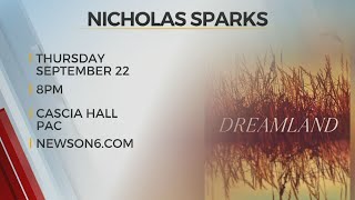 Watch Author Nicholas Sparks Discusses His Upcoming Green Country Visit [upl. by Wakeen117]