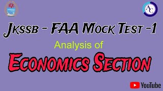 ECONOMICSMOCK TEST ANALYSISJKSSB FAA JKSSB [upl. by Kelsi160]