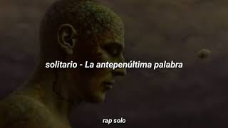 Solitario  la antepenúltima palabra letra [upl. by Thomsen]