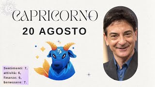 Capricorno ♑️ Loroscopo di Paolo Fox  20 Agosto 2024  In prima linea lavoro e guadagno [upl. by Esirehc958]