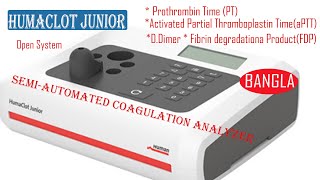 Humaclot Junior  SemiAutomated Coagulation Analyzer Operating Full details [upl. by Aralc31]