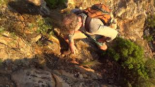 Climbing up Kloof Corner Ridge variation to Pinnacle [upl. by Pappas]