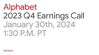 Alphabet 2023 Q4 Earnings Call [upl. by Sivraj]