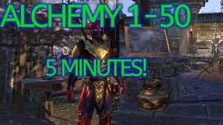 ESO HOW TO LEVEL ALCHEMY IN 5 MINUTES 150  Flames of Ambition [upl. by Ayanet]