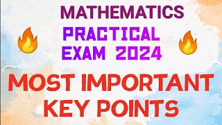 MATHEMATICS PRACTICAL EXAMINATION SPECIALMOST IMPORTANT KEY POINTSSURE 4040 👍🏻 [upl. by Aidnac]