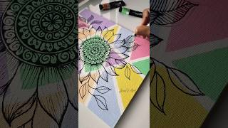 Try this😮 Creative canvas painting ideas💡art bohoart shortsvideo abstractart mandala canvas [upl. by Maurilla]