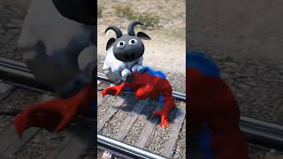 GTA V SPIDERMAN SAVED BY RAMS FROM THOMAS THE TANK ENGINE shorts [upl. by Eiramyllek]