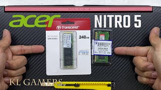 Acer Nitro 5 AN51552 Gaming Notebook upgrade DDR4 RAM and SSD increase speed [upl. by Ynner]