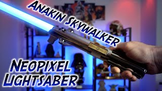 Anakin Skywalker Screen Accurate Neopixel Lightsaber Review from Artsabers [upl. by Ahsekel]