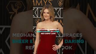 Meghann Fahy Embraces Sheer Elegance in Daring Red Carpet Look [upl. by Lirbij693]